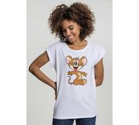 Merchcode Female Shirt Ladies Tom & Jerry Mouse Tee White S