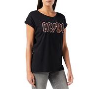 MERCHCODE Femme Ladies Ac/Dc Voltage Tee T shirt, Noir, L EU