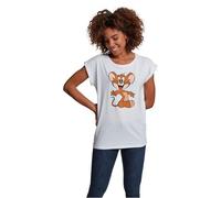 MERCHCODE Femme Ladies Tom & Jerry Mouse Tee T shirt, Blanc, M EU