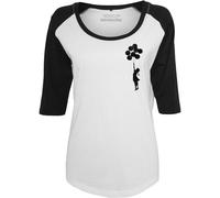 Merchcode Femmes Brandalised - Banksy´S Graffiti Ballons Raglan Thé Haut pour