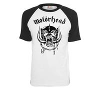 MERCHCODE Homme Motörhead Everything Louder Raglan T shirt, Blanc/Noir, L EU