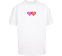 Mc Clothes Hugs & Love Two Hearts Heavy Oversized Short Sleeve T-shirt Blanc L Homme