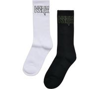 MERCHCODE Linkin Park Socks 2-Pack Chaussettes, Noir/Blanc, 47-50 Mixte