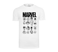 MERCHCODE Marvel Crew T-Shirt Homme, White, XL