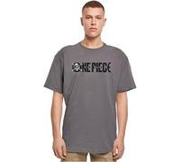 MERCHCODE Mc1024-one Piece Jolly Roger Logo Oversize Tee T-Shirt, Gris foncé, 4XL Hommes