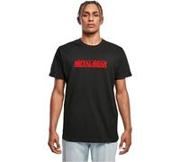 MERCHCODE Mc1030-metal Gear Solid Logo Tee T-Shirt, Noir, L Hommes