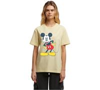 MERCHCODE Mc1265-mickey Vintage Pose Tee T-Shirt, Jaune Soft, L Femmes