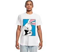 MERCHCODE Mc1419-looney Tunes Bugs Bunny Funny Face 2.0 Tee T-Shirt, Blanc, XXL Hommes