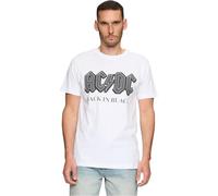 MERCHCODE Mc480-acdc Back in Black Tee T-Shirt, Blanc, 4XL Hommes