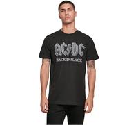 MERCHCODE Mc480-acdc Back in Black Tee T-Shirt, Noir, 4XL Hommes