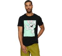 Merchcode T-shirt Mc568 – Looney Tunes Bugs Bunny Funny Face – Noir, XS Hommes