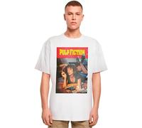 MERCHCODE Mc896-pulp Fiction Poster Oversize Tee T-Shirt, Blanc, XXL Hommes