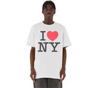 MERCHCODE Mc933-i Love NY Oversize Tee T-Shirt, Blanc, S Hommes