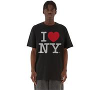 MERCHCODE Mc933-i Love NY Oversize Tee T-Shirt, Noir, L Hommes