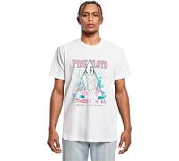 MERCHCODE Mc987-pink Floyd World Tour 87 Tee T-Shirt, Blanc, S Hommes