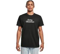 MERCHCODE Mp0004982-merry Christmas Lights T-Shirt Round Neck, Noir, XXL Hommes