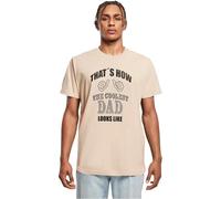 MERCHCODE Mp0005207-coolest Dad T-Shirt Round Neck, Sable, XXL Hommes