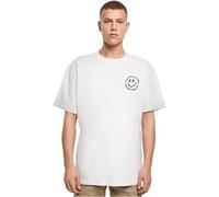 MERCHCODE Mp0009016-halloween-Haunted and Happy Tee T-Shirt, Blanc, L Hommes