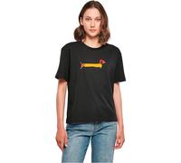 MERCHCODE Mp0009150-ladies Christmas Dog Tee T-Shirt, Noir, 3XL Femmes