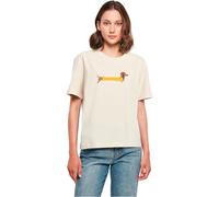 MERCHCODE Mp0009150-ladies Christmas Dog Tee T-Shirt, Sable Blanc, M Femmes