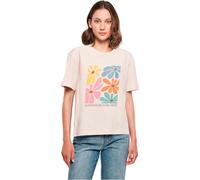 MERCHCODE Mp0009500-ladies Happiness Blooms Here Tee T-Shirt, Rose, M Femmes