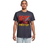 MERCHCODE Mp5011702-acdc-Pwrup Stage Lights Shirt, Bleu Marine, S Hommes