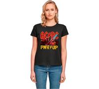 MERCHCODE Mp5011703-ladies ACDC-Pwrup Stage Lights Box Tee T-Shirt, Noir, XS Femmes