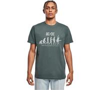 MERCHCODE Mp5011714-acdc-Evolution of Rock Shirt, Vert Bouteille, L Hommes