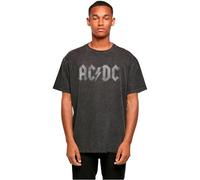 MERCHCODE Mp5011720-acdc-Logo Acid Washed Oversize Tee T-Shirt, Noir, 4XL Hommes