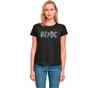 MERCHCODE Mp5011721-ladies ACDC-Logo Box Tee T-Shirt, Noir, XS Femmes