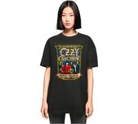 MERCHCODE Mp5011966-ladies Ozzy Osbourne-No Rest for The Wicked Oversized Boyfriend Tee T-Shirt, Noir, XL Femmes