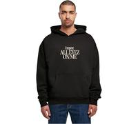 MERCHCODE Mt3360-2pac All Eyez on Me Tracklist Ultra Heavy Oversize Hoodie Maillot de survêtement, Noir, XXL Grande Taille Homme