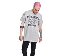 MERCHCODE Popeye Barber Shop Tee T-Shirt, Gris, XL Homme