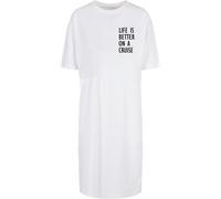 Merchcode Robe 'Life Is Better' noir / blanc, Taille 40