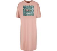 Merchcode Robe 'Summer - On My Mind' beige foncé / bleu cyan / rose ancienne / blanc, Taille 42