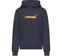 Merchcode Sweat 'Christmas Dog' bleu marine / caramel / jaune / rouge, Taille 158-164