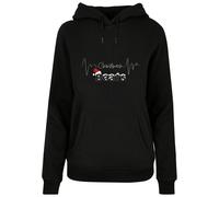 Merchcode Sweat-shirt 'Christmas beats' rouge rubis / noir / blanc / blanc cassé, Taille XXXL