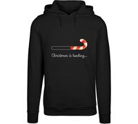 Merchcode Sweat-shirt 'Christmas Loading' rouge / noir / blanc cassé, Taille XL