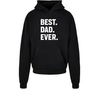 Merchcode Sweat-shirt 'Fathers Day - Best Dad Ever' noir / blanc, Taille M