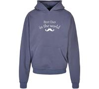 Merchcode Sweat-shirt 'Fathers Day - Best dad in the world 2' bleu-gris / blanc, Taille M
