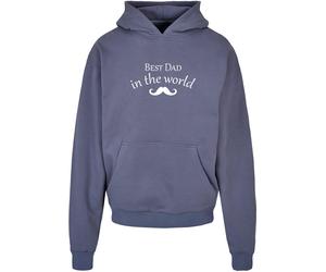 Merchcode Sweat-shirt 'Fathers Day - Best dad in the world 2' bleu-gris / blanc, Taille M