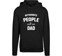 Merchcode Sweat-shirt 'Fathers Day - My Favorite People Call Me Dad' noir / blanc, Taille 4XL