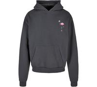 Merchcode Sweat-shirt 'Flamingo' gris foncé / rouge feu, Taille S