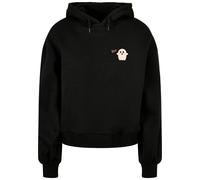 Merchcode Sweat-shirt 'Halloween - Boo Ghost' rose / rose pastel / noir, Taille L