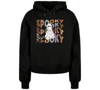 Merchcode Sweat-shirt 'Halloween - Spooky Ghost' opal / marron / noir / blanc, Taille L