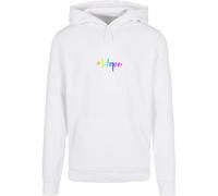 Merchcode Sweat-shirt 'Hope Rainbow' mélange de couleurs / blanc, Taille 5XL
