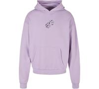 Merchcode Sweat-shirt 'Hugs & Love - Heart Dice' lavande / noir, Taille L