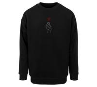 Merchcode Sweat-shirt 'K Heart' rouge / noir / blanc, Taille XL