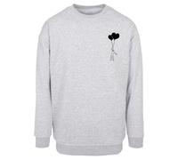 Merchcode Sweat-shirt 'Love In The Air' gris clair / noir, Taille S