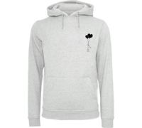 Merchcode Sweat-shirt 'Love In The Air' gris clair / noir, Taille XXL